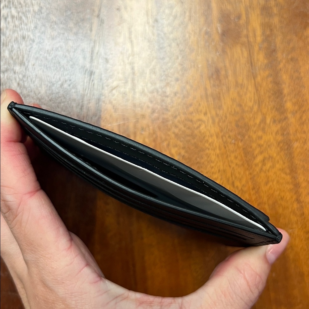 Lacoste Black Leather Card Holder - Picture 3 of 3